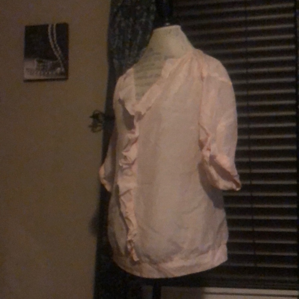 Pink and White Loft Blouse - Medium